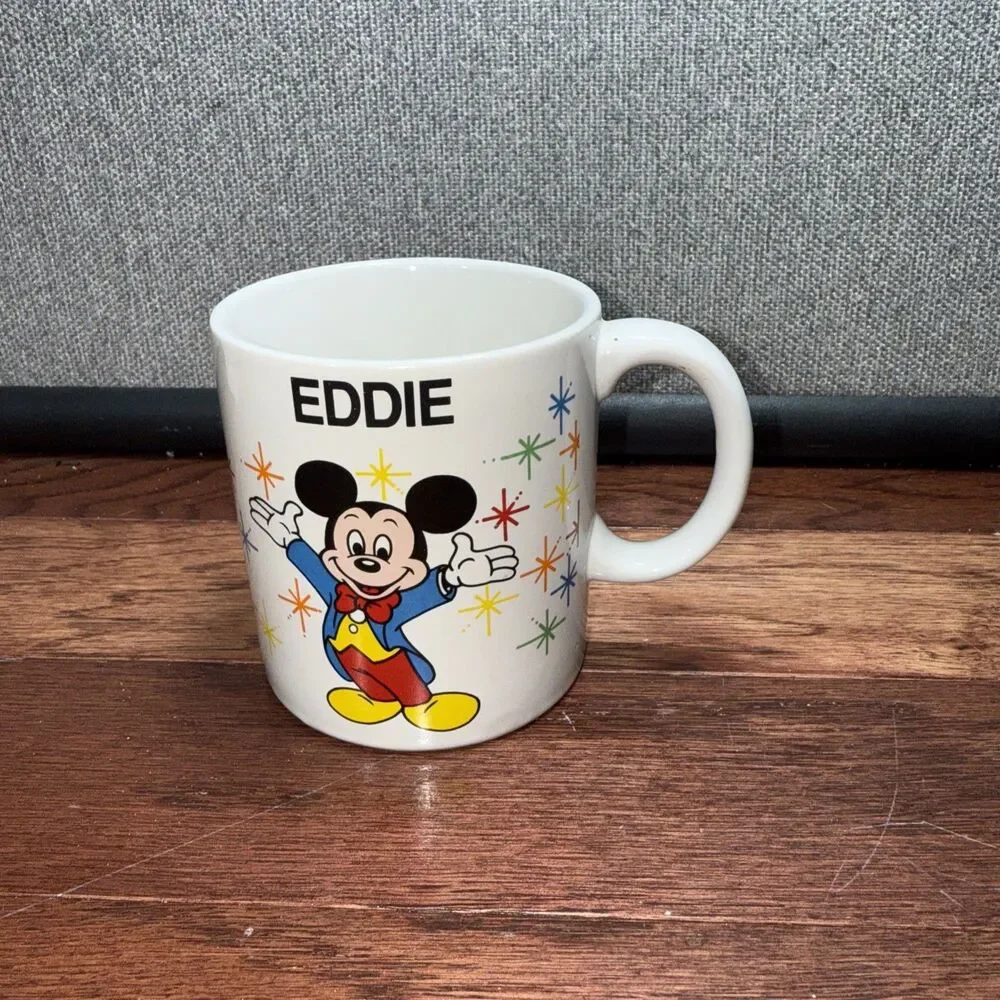 VTG Disney World Castle EPCOT Personalized Coffee Mug Collectible Cup- “Eddie”